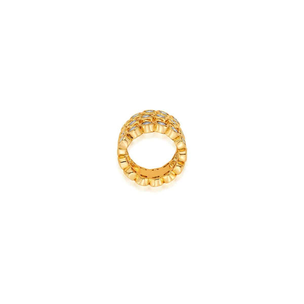 Isharya Crystal Swirl Ring Gold Rings 5