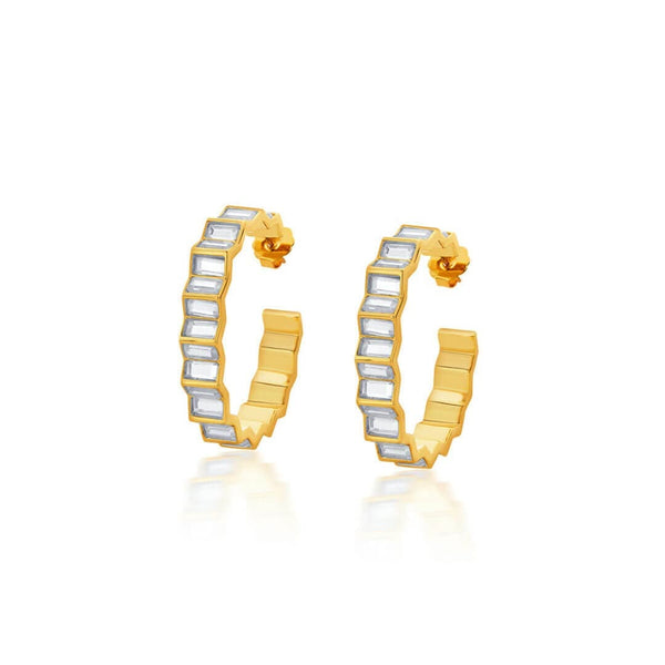 Isharya Deco Mirror Hoop Earring Earrings