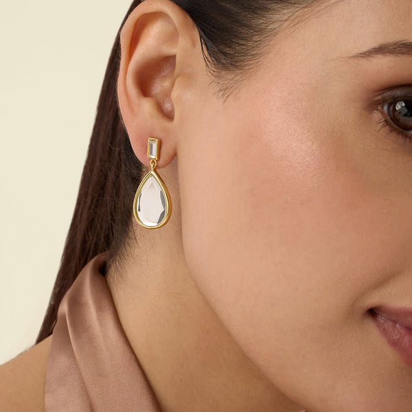 isharya Dew Drop Mirror Clip On Earring Earrings