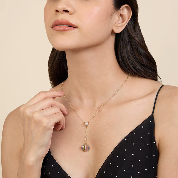 Isharya Disco Ball Y Necklace Necklaces