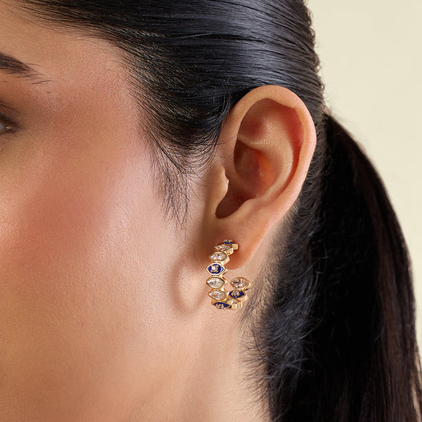 isharya Divine Eye Halo Huggies Earrings