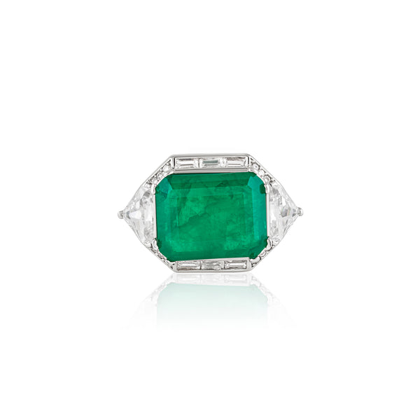 Isharya Doublet Dark Emerald Cocktail Ring Rings 5