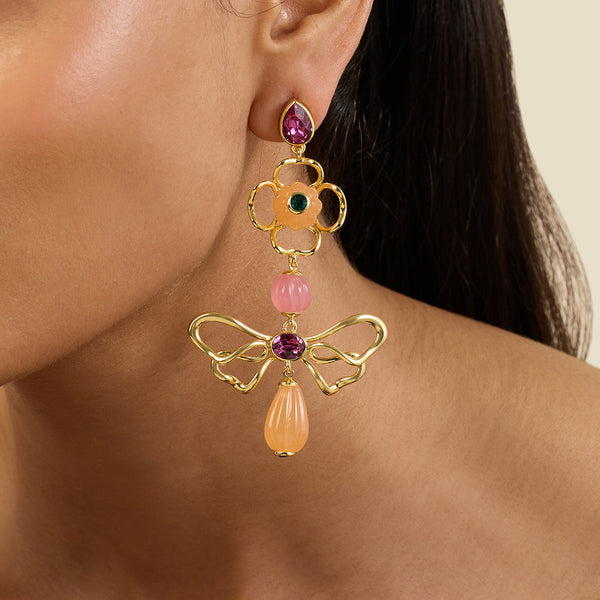 isharya Dusky Bloom Dangler Earrings Earrings