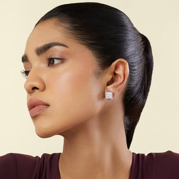Isharya Elysian Radiance Square Studs Earrings