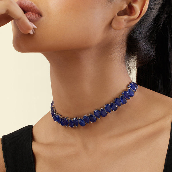isharya Elysian Sapphire Choker Necklace Necklaces