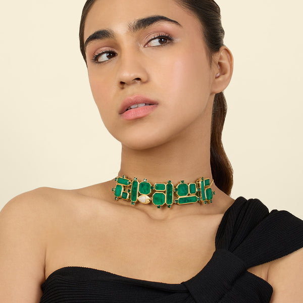Isharya Emerald Dreams Choker Necklaces