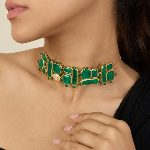isharya Emerald Dreams Choker Necklaces
