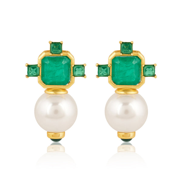 isharya Emerald Elegance Libra Earrings Earrings