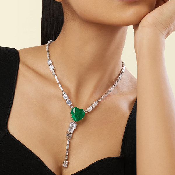 isharya Emerald Elegance Y Necklace Necklaces