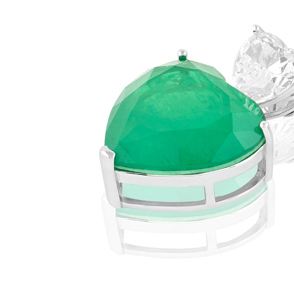 Isharya Emerald Heart Elegance Earrings Earrings