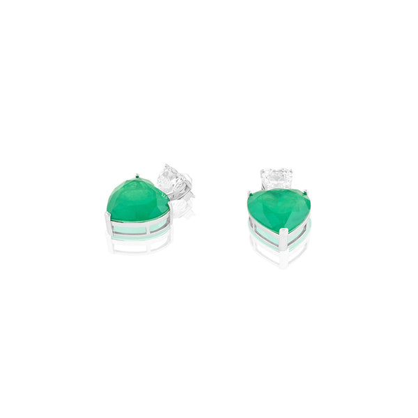 Isharya Emerald Heart Elegance Earrings Earrings