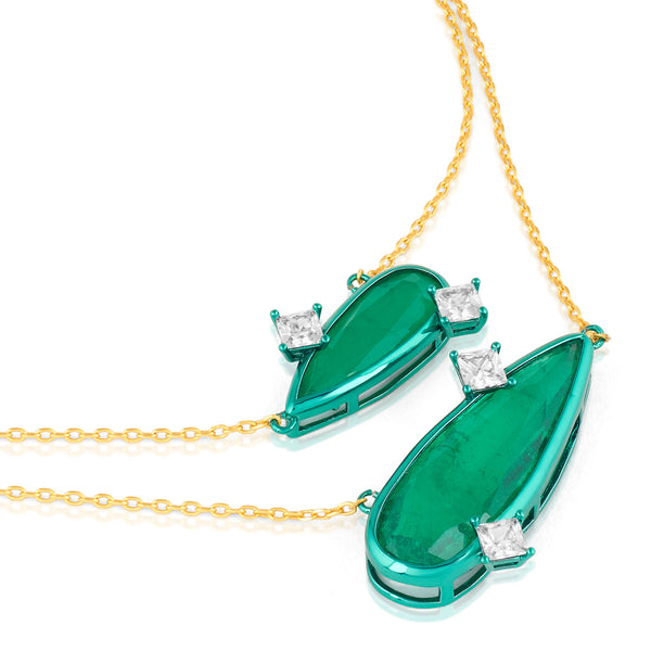 isharya Emerald Layers Necklace Necklaces