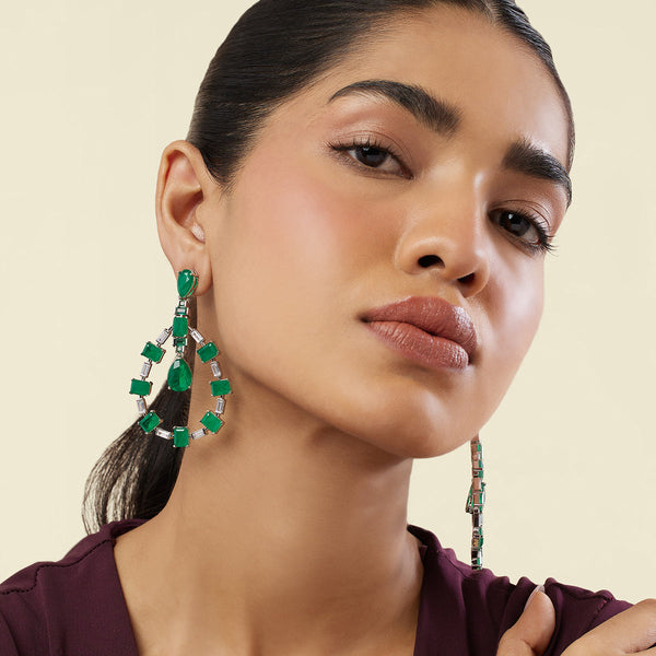 Isharya Emerald Luxe Dangler Earrings Earrings
