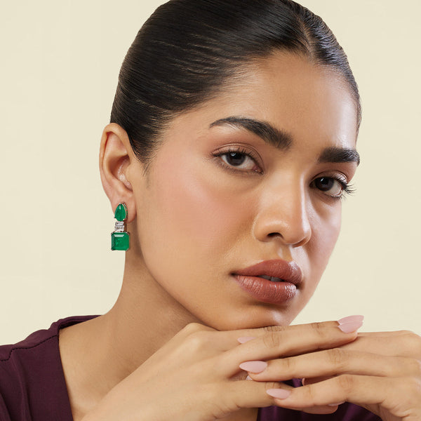 Isharya Emerald Radiance Dangle Earrings Earrings
