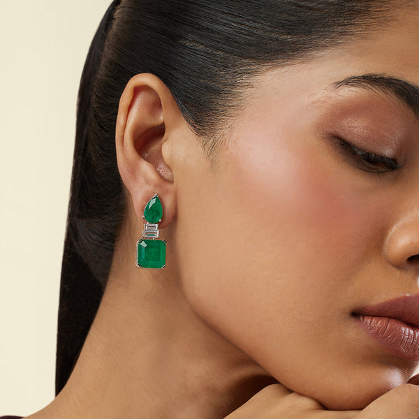 isharya Emerald Radiance Dangle Earrings Earrings