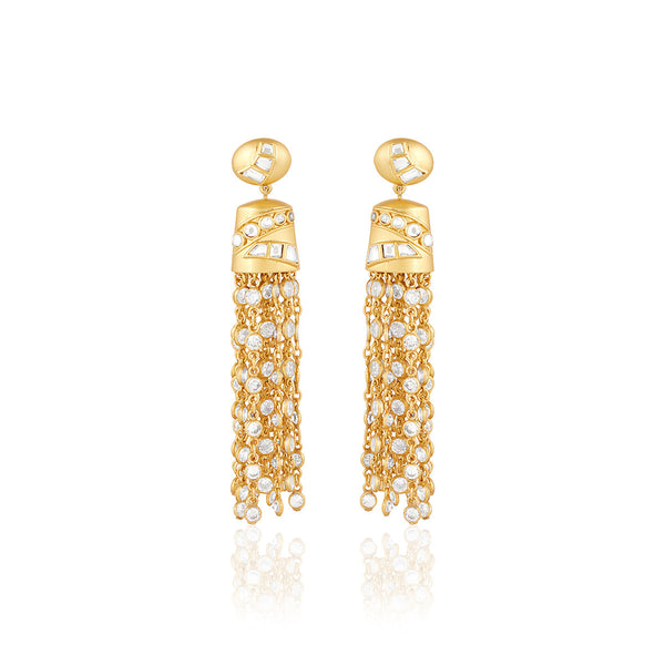 isharya Emerald Tassels Earrings Earrings