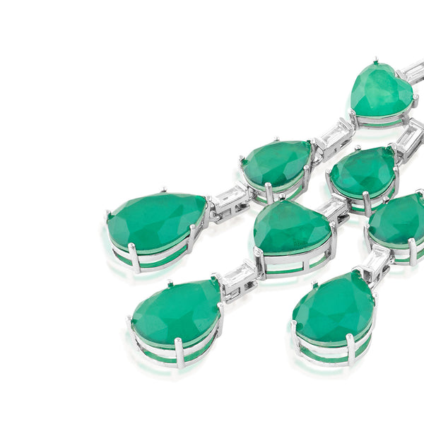Isharya Emerald Waterfall Luxe Earrings Earrings