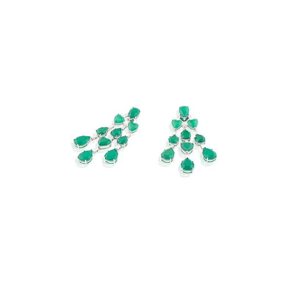 Isharya Emerald Waterfall Luxe Earrings Earrings