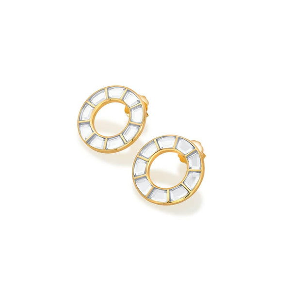 Isharya Eternity Stud Earrings Earrings Gold