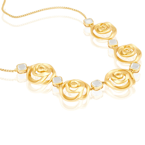 Isharya Festive Rosé Collar Necklace Necklaces