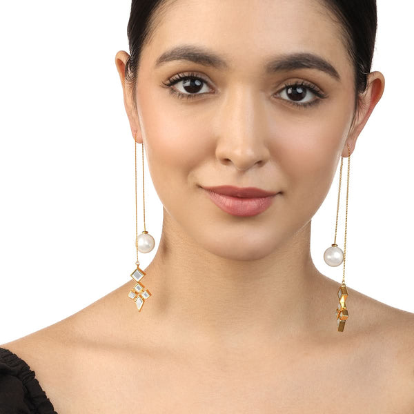isharya Flor Pearl Thread Earrings Earrings