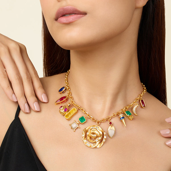 isharya Gemstones Charm Necklace Necklaces