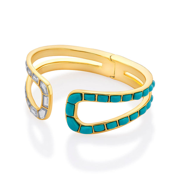 Isharya Glow Turquoise Open Cuff Cuff XS