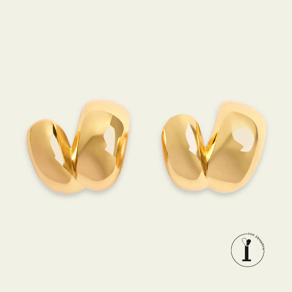 isharya Gold Bubble Ear Cuff Earrings Gold