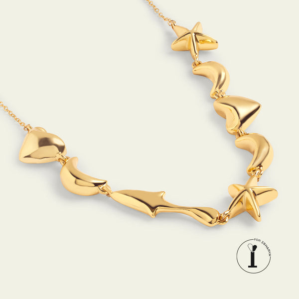 isharya Gold Charm Necklace Necklaces Gold