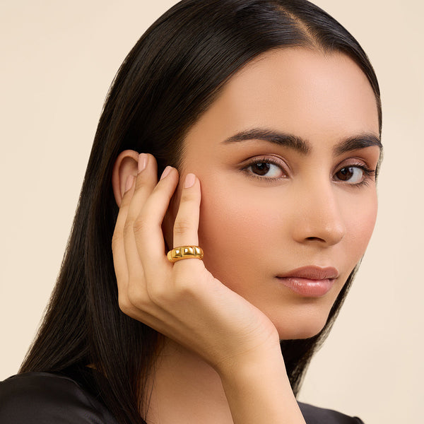 Isharya Gold Melon Ring Rings 5