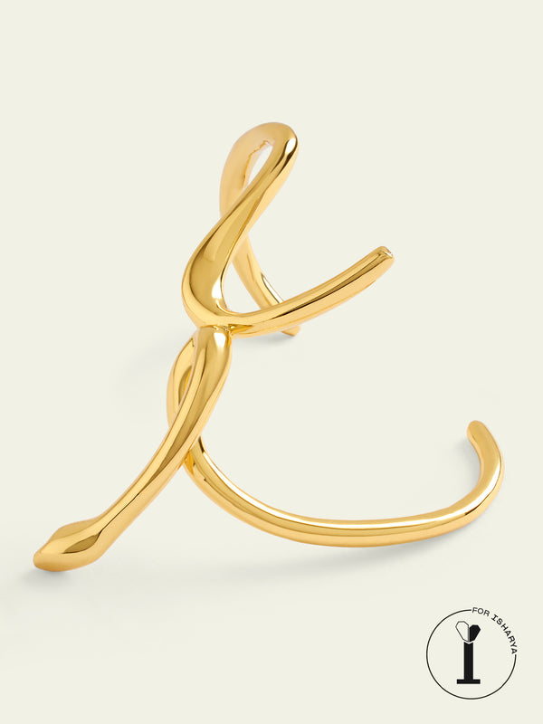 Isharya Gold Slither Cuff Bracelets XS
