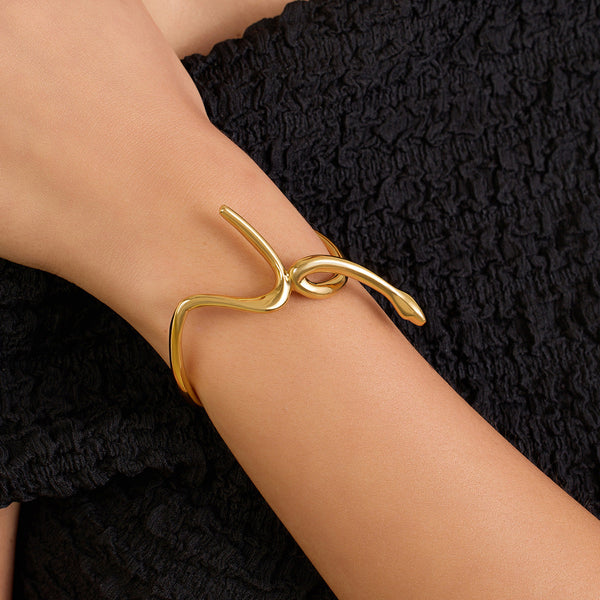 isharya Gold Slither Cuff Bracelets XS