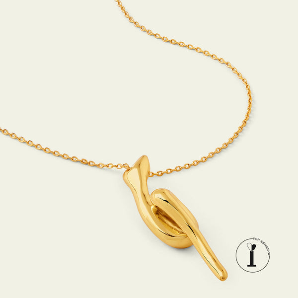 isharya Gold Slither Necklace Necklaces Gold