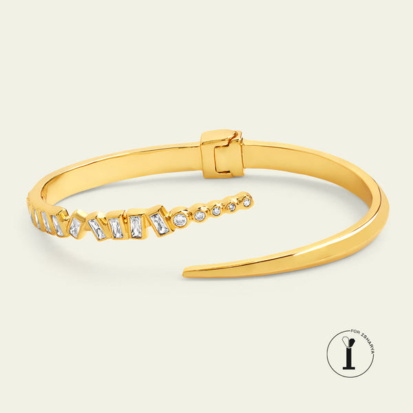 Isharya Gold Spiked Cuff Bracelets Gold