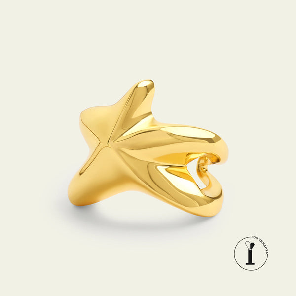 isharya Gold Star Ring Rings Gold