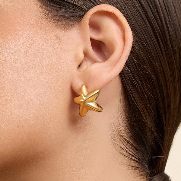 isharya Gold Star Studs Earrings