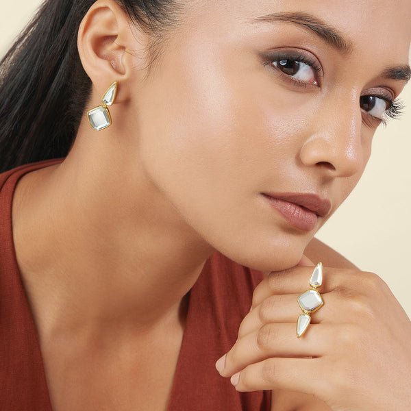 Isharya Golden Glint Mirror Set Sets