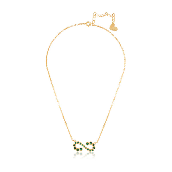 Isharya Green Infinity Necklace Necklaces