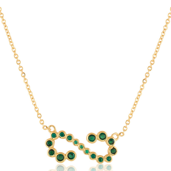 Isharya Green Infinity Necklace Necklaces