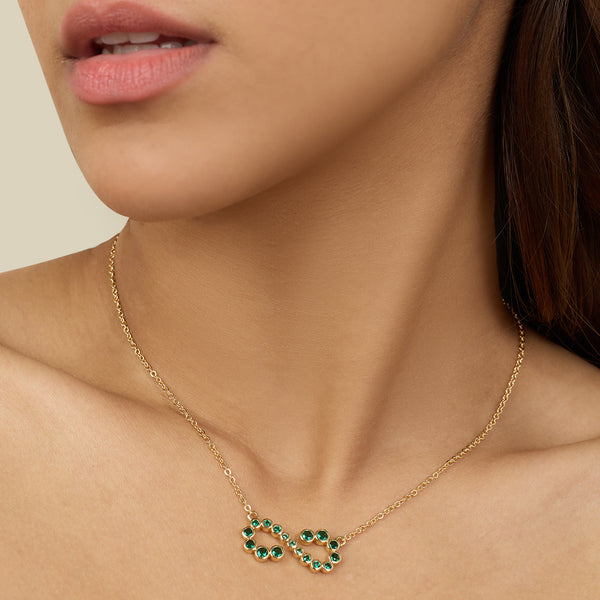 isharya Green Infinity Necklace Necklaces
