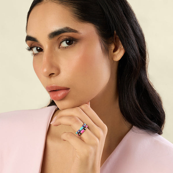 Isharya Guardian Glam Ring Stack Rings 6