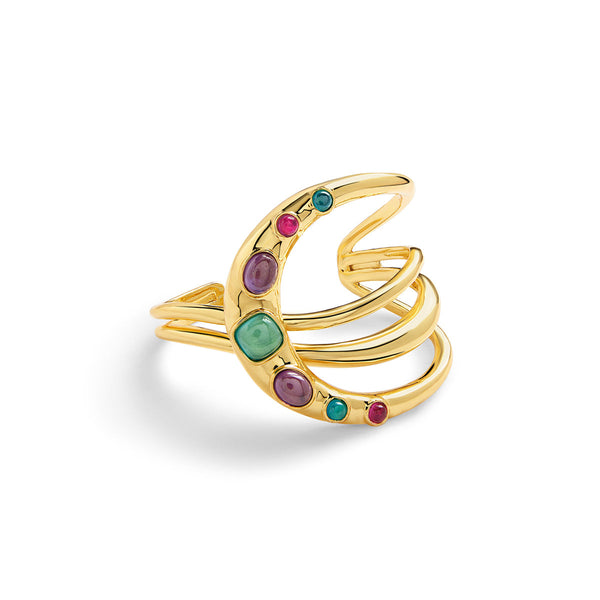 Isharya Hidden Gems Statement Cuff Bracelets XS