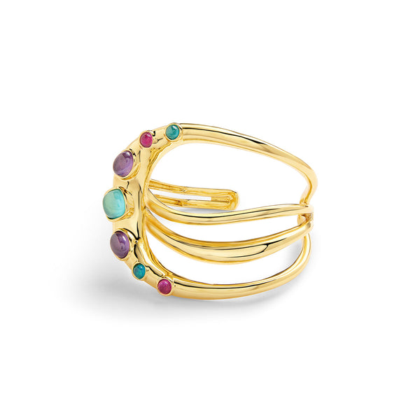 Isharya Hidden Gems Statement Cuff Bracelets XS