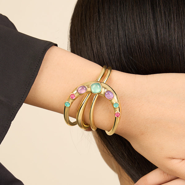isharya Hidden Gems Statement Cuff Bracelets XS