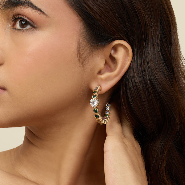 Isharya Hues Of Summer Hoops Earrings