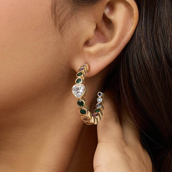 isharya Hues Of Summer Hoops Earrings