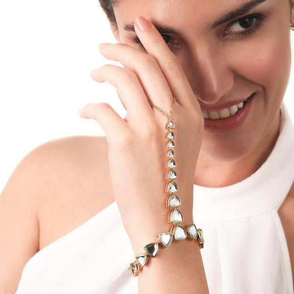 isharya Inayat Mirror & CZ Hand Harness Bracelets