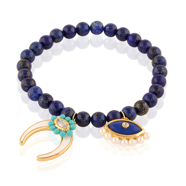 Isharya Lapis Charm Bracelet Bracelets