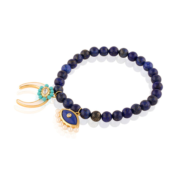 Isharya Lapis Charm Bracelet Bracelets