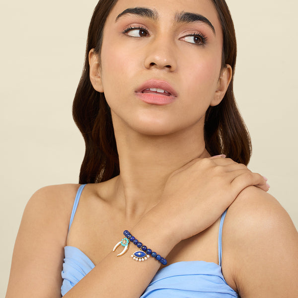 Isharya Lapis Charm Bracelet Bracelets
